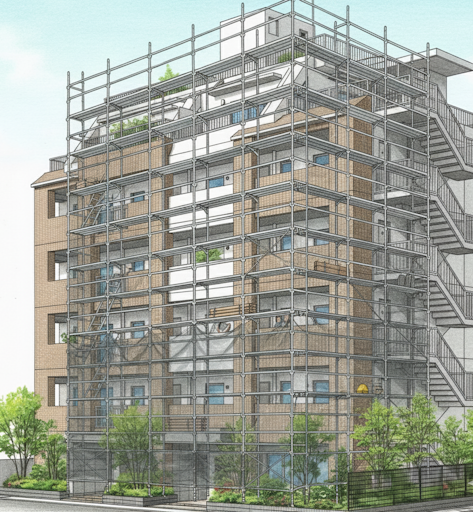 大規模修繕工事の様子1